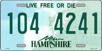 NH license plate 1044241