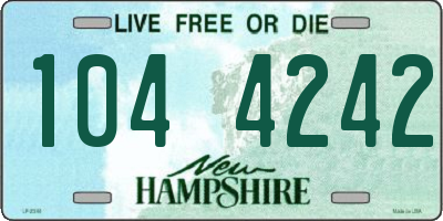 NH license plate 1044242