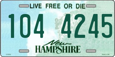 NH license plate 1044245