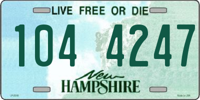 NH license plate 1044247