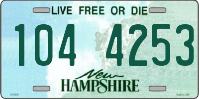 NH license plate 1044253
