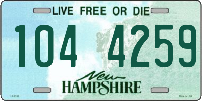 NH license plate 1044259