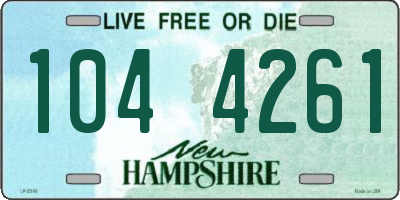 NH license plate 1044261