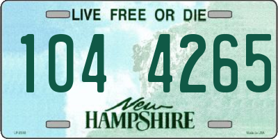 NH license plate 1044265