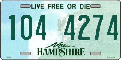 NH license plate 1044274