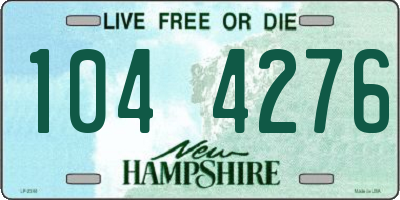 NH license plate 1044276