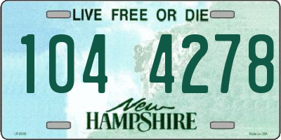 NH license plate 1044278