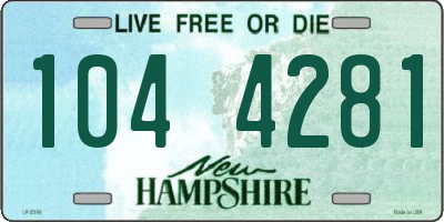 NH license plate 1044281