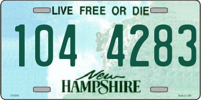 NH license plate 1044283