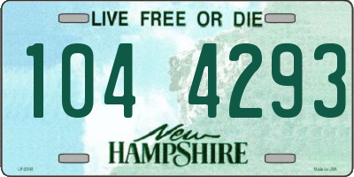 NH license plate 1044293