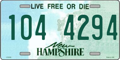 NH license plate 1044294