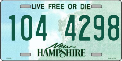 NH license plate 1044298