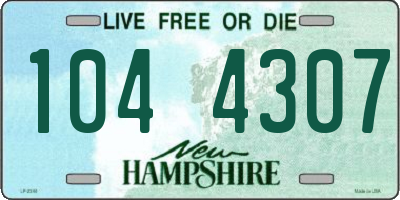 NH license plate 1044307
