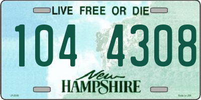 NH license plate 1044308