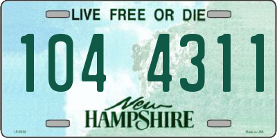 NH license plate 1044311