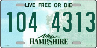 NH license plate 1044313