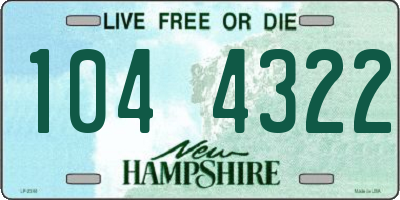 NH license plate 1044322