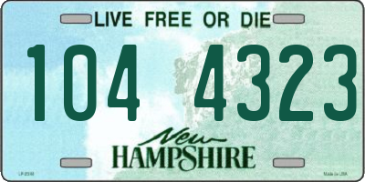 NH license plate 1044323