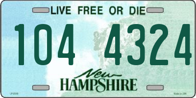 NH license plate 1044324