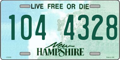 NH license plate 1044328
