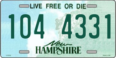 NH license plate 1044331