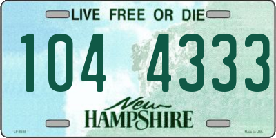 NH license plate 1044333