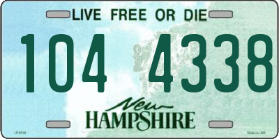 NH license plate 1044338