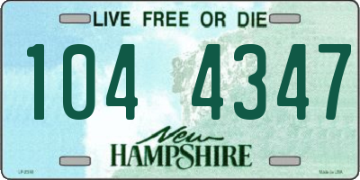 NH license plate 1044347