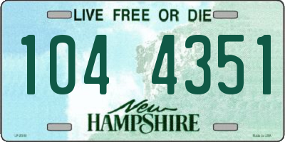 NH license plate 1044351