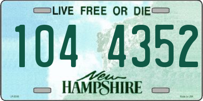 NH license plate 1044352