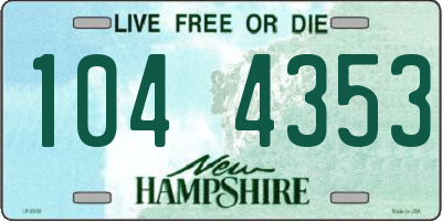 NH license plate 1044353