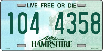 NH license plate 1044358