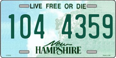 NH license plate 1044359