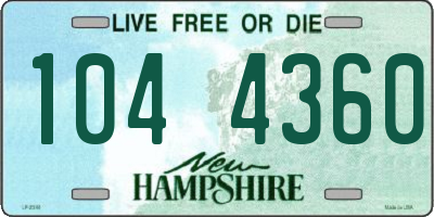 NH license plate 1044360