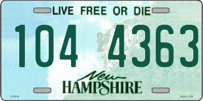 NH license plate 1044363