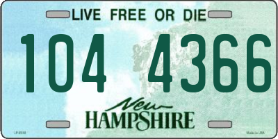 NH license plate 1044366
