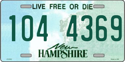 NH license plate 1044369