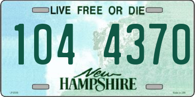 NH license plate 1044370
