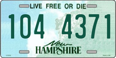 NH license plate 1044371