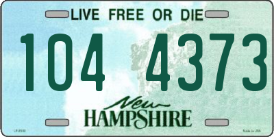 NH license plate 1044373