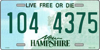 NH license plate 1044375