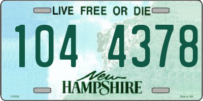 NH license plate 1044378