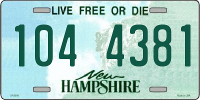 NH license plate 1044381