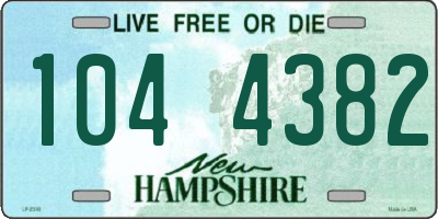 NH license plate 1044382