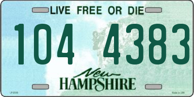 NH license plate 1044383