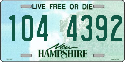 NH license plate 1044392