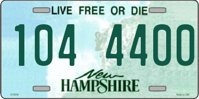 NH license plate 1044400
