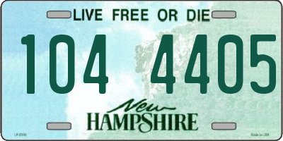 NH license plate 1044405