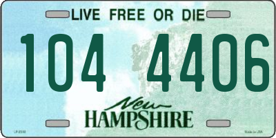 NH license plate 1044406