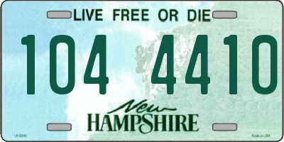 NH license plate 1044410